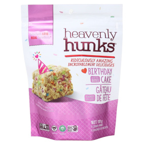 Cubes célestes sans gluten Heavenly Hunks au gâteau d'anniversaire, 170g