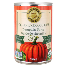 Purée de citrouille biologique du marché fermier, 398mL