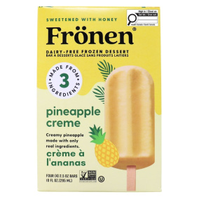 Frönen Dairy-Free Frozen Dessert Bars Pineapple Creme Front of box
