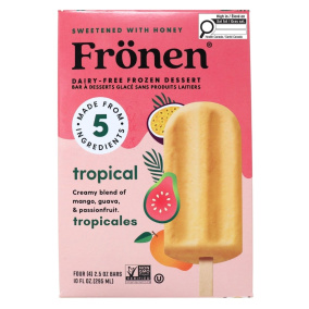 Frönen Dairy-Free Frozen Dessert Bars Tropical Front of box