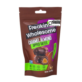 Freakin’ Wholesome Dark Chocolate Covered Caramel Almond Filled Dates Canada Front