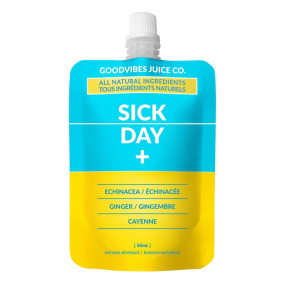 Front of Goodvibes Juice Co. Sick Day, 50mL