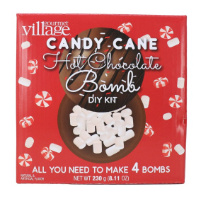 Gourmet du Village Candy Cane Hot Chocolate Bomb DIY Kit Canada Front