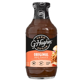 Front of G Hughes Sugar-Free BBQ Sauce Original - G Hughes Sugar Free Barbecue Sauce - No Sugar BBQ Sauce