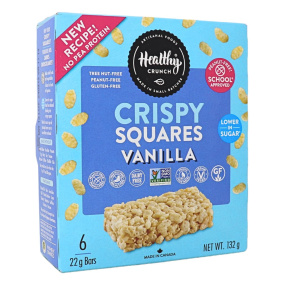 Front of Healthy Crunch Vanilla Crispy Squares, 6 bars