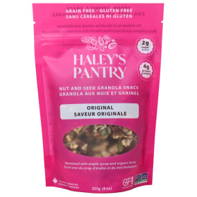Front of Haley’s Pantry Granola Original Mix - high fibre snack - heart healthy granola - clean ingredients