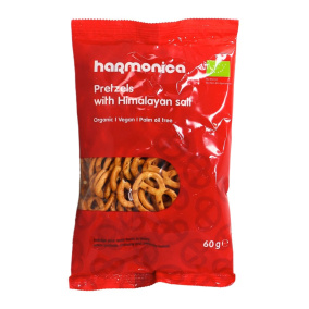 Front of Harmonica Organic Wheat Pretzels 