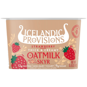 Icelandic Provisions Thick & Creamy Oatmilk Skyr Strawberry, 142 g