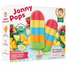 JonnyPops Organic Popsicles Tropical Paradise Punch Front