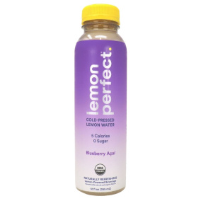 Eau de citron rafraîchissante sans sucre Lemon Perfect à la myrtille et à l'açaï, 355ml