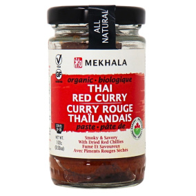 Front of Mekhala Organic Red Curry Paste - Gluten Free Non-GMO Nut Shellfish Fish Free Spice Mix