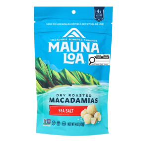 Front of Mauna Loa Hawaiian Macadamia Nuts Sea Salted