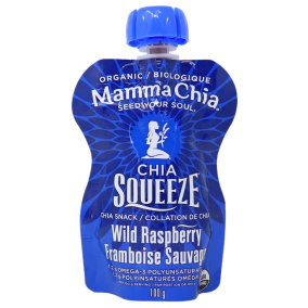 Front of Mamma Chia Organic Chia Squeeze Wild Raspberry