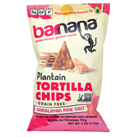 Croustilles de plantains sans grains Barnana, sel rose de l'Himalaya, 113g