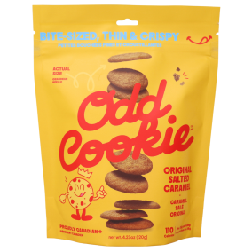 Odd Cookie Bite Sized Thin & Crispy Cookies Salted Caramel Front