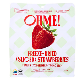 Front of OHME! Freeze-Dried Strawberries - Freeze Dried Berries