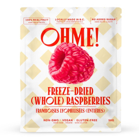 Front of OHME! Freeze-Dried Raspberries - Freeze Dried Berries 