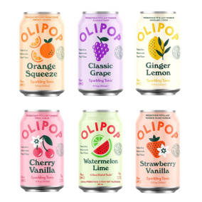 OLIPOP Low Sugar Prebiotic Sparkling Tonic Let's Get Fizz-ical Variety Pack