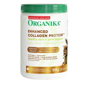 Organika Édition Limitée Protéine de Collagène Améliorée Saveur Chocolat Noir Caramel Macchiato, 252g