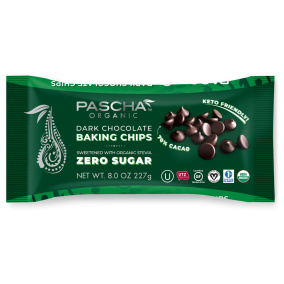 Chips de chocolat noir sans sucre Pascha, 227g