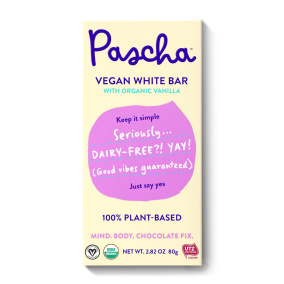 Barre blanche végétalienne bio Pascha, 80g