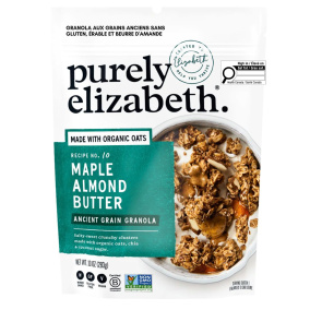 Front of Purely Elizabeth Maple & Almond Butter Nut Butter Granola - Granola Clusters - Vegan Granola - Healthy Granola Clusters
