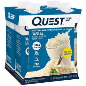 Front of Quest Gluten Free Protein Shake Vanilla - Gluten Free Vanilla Protein Shake - Ready To Drink Protein Shakes Canada - Best Ready To Drink Protein Shakes