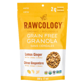 Rawcology Graine-free Granola Citron Gingembre avec Camu Camu, 200g 