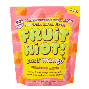 Front of Fruit Riot Real Fruit Candy Sour Mango Mix - Frozen Sugared Grapes - Candied Grapes - Candied Fruit