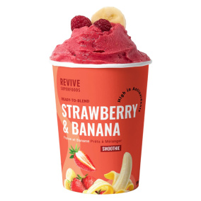 Revive Superfoods Ready To Blend Smoothie Cup Strawberry & Banana Front