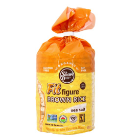 Front of Smartbite Organic Gluten-Free Rice Cakes Brown Rice Cakes Puffed Rice Cakes 