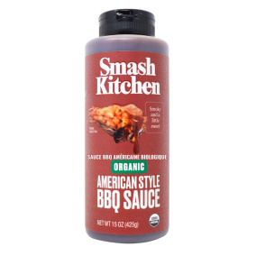 Smash Kitchen Organic American Style BBQ Sauce Front of bottle