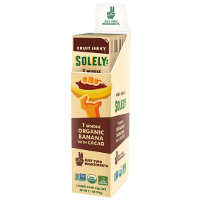 Fruit Jerky Biologique à la Banane et Cacao, 12 Bandes