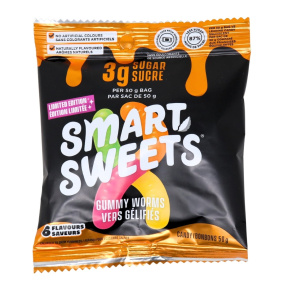 SmartSweets Limited Edition Low Sugar Halloween Gummy Worms, 50g