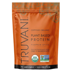 Truvani Organic Plant-Based Protein Powder Pumpkin Spice, 10 Servings