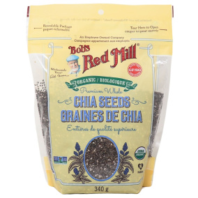 Front of Bob's Red Mill Organic Premium Whole Chia Seeds, 340g 