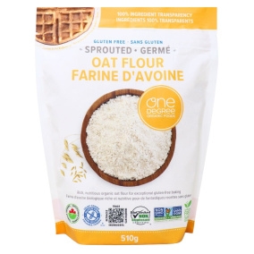 Front of One Degree Organic Foods Sprouted Oat Flour - Sprouted Oatmeal Flour - Oatmeal Flour - Gluten-Free Oat Flour