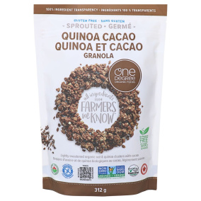 Front of One Degree Organic Sprouted Granola Quinoa Cacao