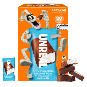 Unreal Halloween Dark Chocolate Coconut Bars, 20 Snack Packs