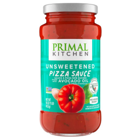Front of Primal Kitchen Unsweetened Pizza Sauce with Avocado Oil