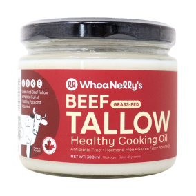 Whoa Nelly's Grass-Fed Beef Tallow Healthy Cooking Oil, 300mL