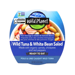 Wild Tuna & White Bean Salad Made with Organic Carrots, Chickpeas and Red Peppers Ready to Eat, 160g