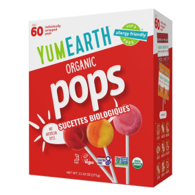 YumEarth Organic Naturally Flavoured Pops, 60 Pops