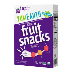 Front of YumEarth Organic Fruit Snacks - Healthy Fruit  Snacks - Natural Fruit Snacks