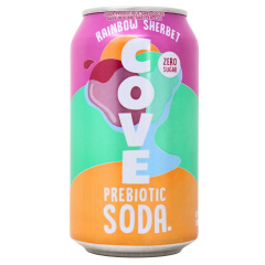 Cove Zéro Sucre Soda Probiotique Sorbet Arc-en-ciel, 355ml
