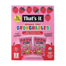 C'est ça, pas de sucre ajouté, croustilles de fruits biologiques Apple + Strawberry Crunchables, paquet de 6, 10 g chacun.
