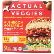 Burger Végétarien aux Champignons et Mozzarella Actual Veggies, 4 Galettes