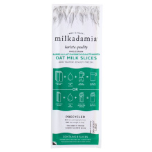 Tranches de lait d'avoine entier de qualité barista Milkadamia, 128g