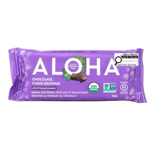Barre de protéines biologique ALOHA au chocolat et au brownie fudge, 56g