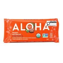 Barre de protéines biologiques à base de plantes ALOHA Beurre d'arachide et chocolat, 56g